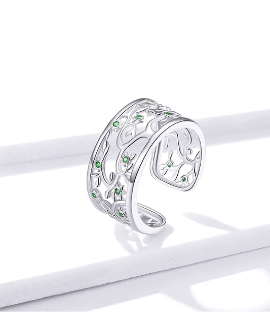 S925 Sterling Silver Hollow Opening Ring