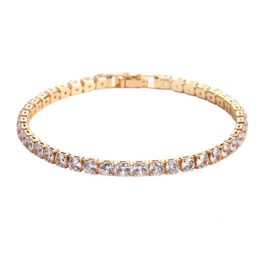 Hip-hop 4.0 Zircon Bracelet For Men And Women Amazon Best Selling Simple Fashion Tennis Bracelet