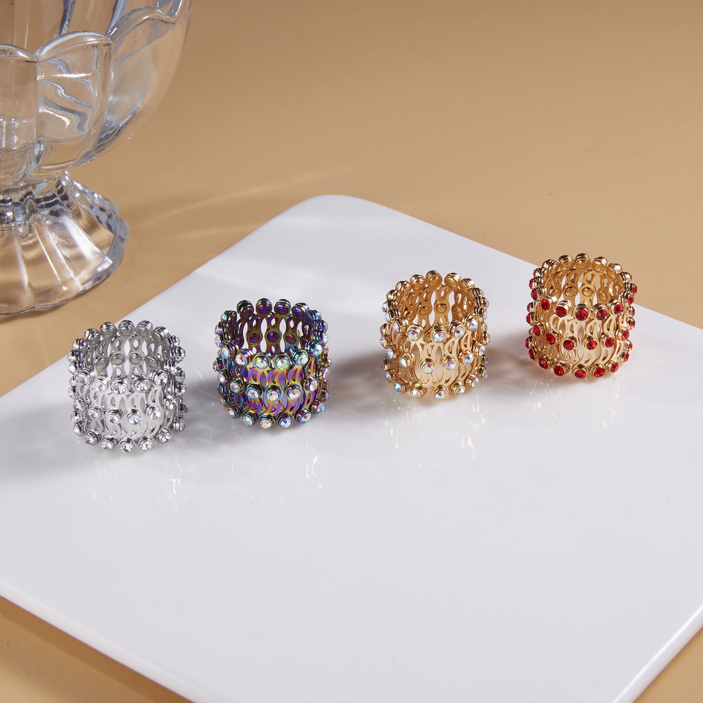 Ring A Two Wear New Creative Magic Telescopic Ring Deformable Copper Bracelet
