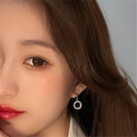New Full Diamond Zircon Ring Earrings