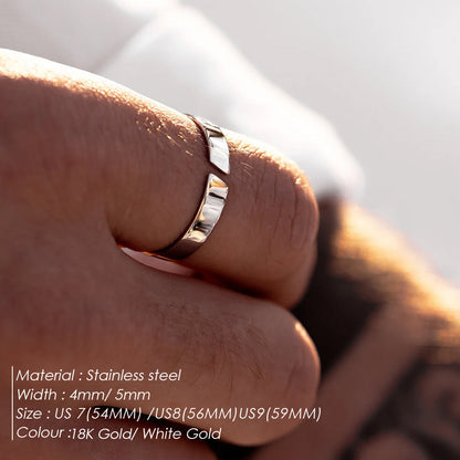 Emanco Simple Plain Aperture Titanium Steel Ring European And American Fashion Accessible Luxury Niche Couple Ring Men&#039;s Cross-Border Hand Jewelry
